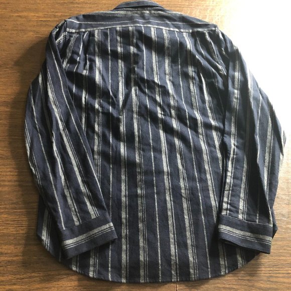 Vince Blue Gray Stripe 100% Cotton Button Down - Picture 5 of 8